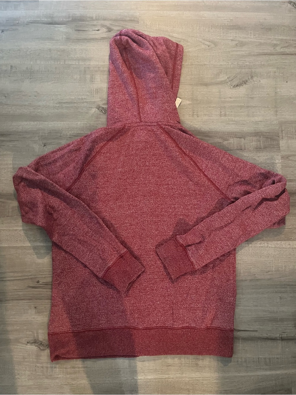 Roots size L -Women's Marled Zip Hoodie - Burgundy - Picture 3 of 5